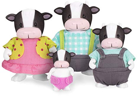 Li’l Woodzeez – MoosicalMoo Cow Family – 5 Pieces Toy Set with Miniature Animal Figurines and Storybook – Animal Toys and Accessories for 3+ Years