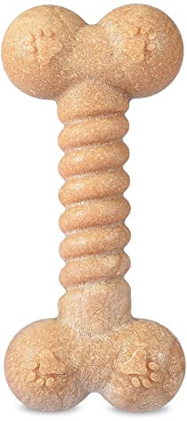 Arm & Hammer for Pets Barkies Classic Bone Compressed Wood Collection, 5 Inch Peanut Butter Flavored Wood Blend Chew Toy| Faux Stick, Splinter-Free, Safer & Durable Alternative to Chewing Sticks