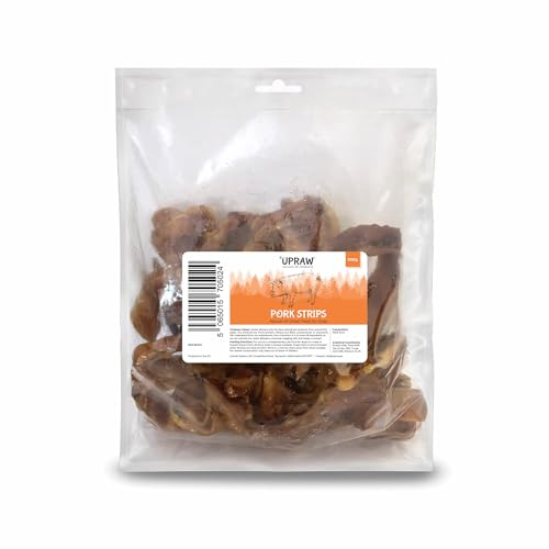 Pigs Ears Strips For Dogs (500g) 100% Natural Air Dried Dog Treats, Dog Pork Strips, High in Protein, Aids Muscle and Tissue Repair, Contains Collagen for Healthy Coats and Skin And Dental Care