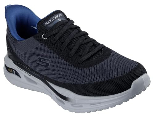 Skechers Men's Arch Fit Orvan Kincade Sneaker, Black Knit/Synthetic, 7.5 UK
