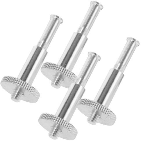 HEMOTON Adaptador de Soporte de Micrófono Paquete de 4 Piezas Fácil de Transportar de Metal Color Plata Tornillo 1/4 para Brazo y Soporte Profesional