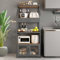 Moderner 4-lagiger schwarzer Barschrank mit schlankem Design und geräumigem Stauraum für Küche und Wohnzimmer
