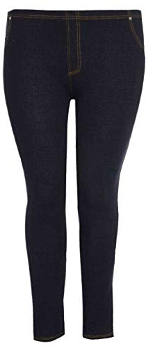 New Womens Plus Size High Waisted Stretch Ladies Skiny Jeggings Leggings Jeans Black M/L