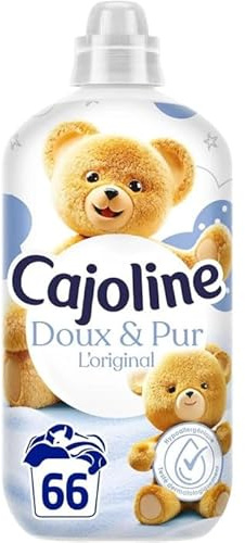Cajoline Adoucissant linge liquide hypoallergénique L'Original Doux & Pur testé dermatologiquement adapté aux peaux sensibles et bébé ECARF 66 lavages 1,386L