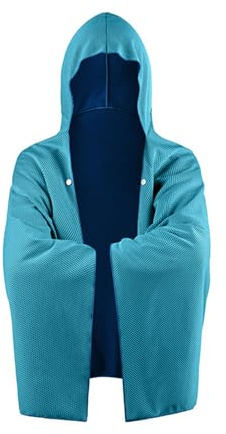 AMSLSIU Toalla Poncho de Microfibra de Secado rápido para Nadar y Surfear, Toallas Microfibra Secado rápido, para Bata baño con Capa protección Solar, Azul Cielo