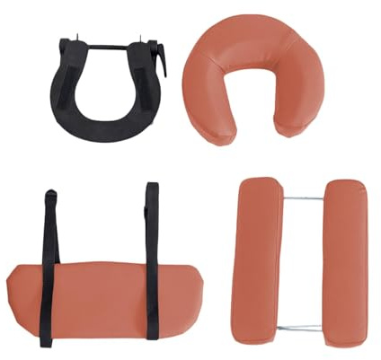 Oshhni Table de massage, berceau et oreiller pour le visage, appui-tête de massage, appui-tête pour spa de beauté, équipement stable, coussin de soutien pour, Brun