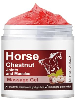 Bálsamo de caballo calentador extra fuerte - 100 g, gel de masaje muscular | Gel de terapia muscular y articular para aliviar dolores, espalda, muñecas, rodillas, cuello y hombros.