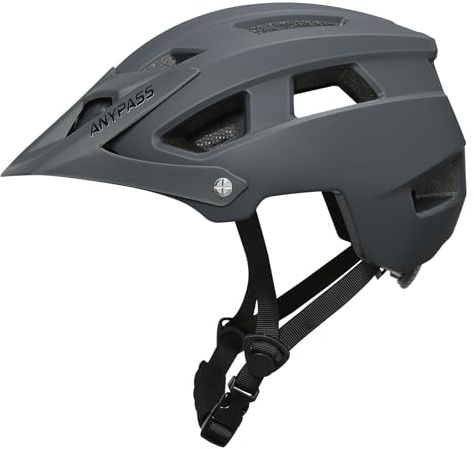 Bike Helmet Men Women, Lightweight MTB Cycle Helmet with Detachable Visor, Adjustable Mountain Road Bicycle Helmet with Dial Fit, Safety Certified Cycling Helmet for Adult Youth