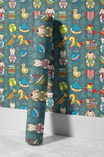 EHOMERY Kit Papier Peint Intissé Autocollant Mural Chambre Chaud Dessin Animé Mignon Pvc Japonais Papier Imperméable Et Résistant À L'Huile Pour Murs Cuisine 45x200cm