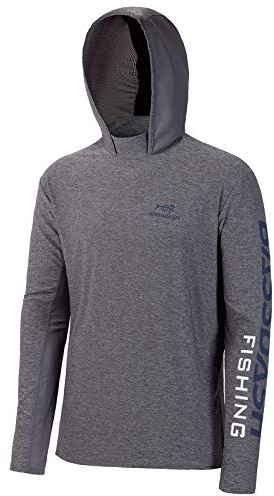 Bassdash UPF 50+ Men’s UV Sun Protection Long Sleeve Performance Fishing Hoodie Hooded Shirts