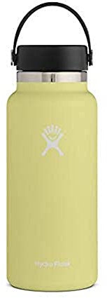 HYDRO FLASK - Trinkflasche 946ml (32oz) - Vakuumisolierte Wasserflasche aus Edelstahl - Sportflasche mit auslaufsicherem Flex Cap & Gurt - Thermoflasche Spülmaschinenfest - Weite Öffnung - Pineapple