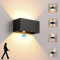 LED Wandleuchte Innen/Aussen mit Bewegungsmelder,24W Wandlampe,IP 65 Wasserdichte Außenwandleuchte 3000K Warmweiß Wandbeleuchtung,Modern Aussenleuchte mit Up Down Einstellbar Abstrahlwinkel, schwarz