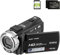 ORDRO V12 Videokamera Camcorder Full HD 1080P 30FPS Infrarot Nachtsichtkamera 3.0 Zoll LCD Bildschirm 16X Zoom Camcorder mit 16GB Memory Karte Fernbedienung und 2 Akkus