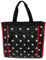 Noey & Lou Einkaufstasche Shopper Tasche Umhängetasche Strandtasche Tragetasche mit verstärktem Boden (Polka Dots)