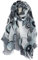 Van Der Rich ® - Tücher Schal Dessin Blumen Größe: 180cm*80cm - Damen (18-Schwarz, TU)