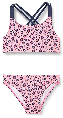 Playshoes Mädchen UV-Schutz Bikini Badeanzug Schwimmanzug Badebekleidung, pink Leo, 146/152