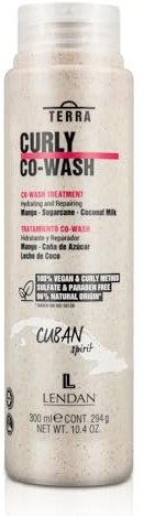 LENDAN Cowash Curly Method – Terra Curly Co-Wash – 300 ml – skonsam rengöring – Definitiva lockar utan att belagda lockar – djup återfuktande hår – minskar friss