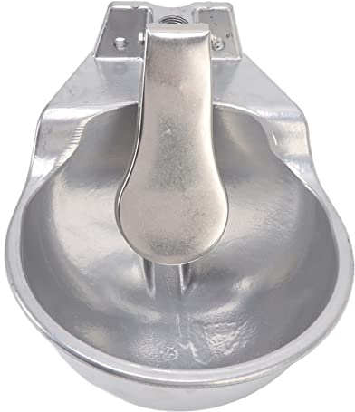 CDQL Automatic Livestock Drinking Bowl Farm Animals Waterer Extra Large Livestock Push Paddle Automatic Metal Waterer Aluminium Alloy Thickened Drinking Sink for Horse Cattle Sheep Dog