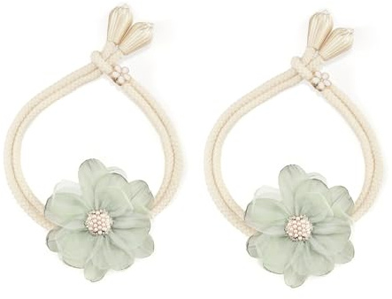 SUQ I OME Lotus Flower Curtain tiebacks holdbacks Holder for Curtain Decoration in Summer for Bedroom Decorations (Green)