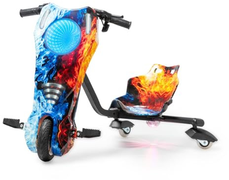 ATAA Triciclo a batería Drift 36v Drift Trike, Kart eléctrico con batería de 36W y Motor de 250W, 3 velocidades, Arranque con Llave, vehículo elécrico Desde 8 años(vilox)
