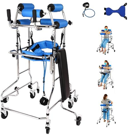 Girello per Anziani 8 Ruote, Deambulatore Per Anziani, Deambulatore Ascellare Deambulatore con Seduta con Appoggio Ascellare per Anzianis e Disabili, 10 Impostazioni di Altezza