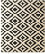 Hanse Home Teppich Raute – Wohnzimmerteppich Kurzflor Skandi Rauten Muster Modern Velours Teppich für Esszimmer, Wohnzimmer, Kinderzimmer, Flur, Schlafzimmer, Küche – Schwarz Creme, 80x150cm