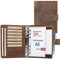 ALMADIH Leder A6 Terminplaner Kalender 2025 2026 Notizblock Premium Rindsleder BV Geschenkbox Ledermappe Mappe Schreibmappe Organizer Terminkalender Ringbuchmappe Pocket Kompakt braun (A6 Ter vintage)