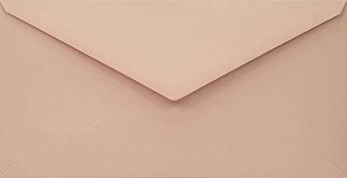 Netuno 100 Briefumschläge Blass-Rosa DIN lang 110x 220 mm 110g Woodstock Cipria lange Umschläge farbig Natur Papierumschläge DL für Hochzeits-Karten Geburtstags-Karten Taufe Weihnachten Oster-Karten