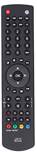 TV-fjärrkontroll, Rc1910 Universal Ersättningsfjärrkontroll Svart Ingen Programmering Krävs för LCD-TV