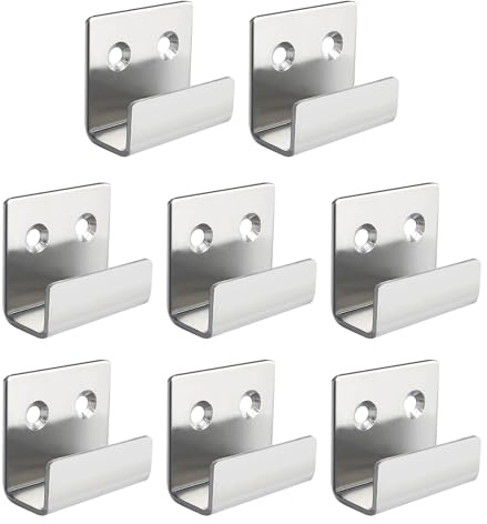 SAYAYO Fixation Miroir Mural Attache Cadre pour 15MM Intérieur 8 Pcs Argent | Robuste Support Miroir Mural en Acier Inoxydable Accroche Tableau Fixation pour Cadre