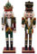 2Pcs Wooden Nutcracker Soldier 30cm Christmas Ornaments Large Figures Puppet Toy Festive Traditional Xmas Decoration