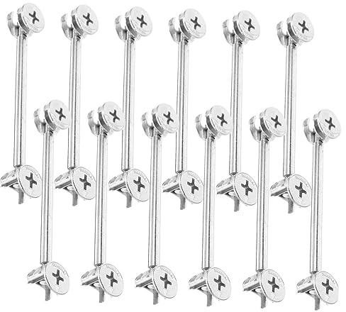 CIYODO Möbelverbindungs-Kit 20 Stück Metall Möbeldübel Doppelkopf Verbindungsbeschläge Für Schrank Möbelreparatur Steckverbinder Holz 1.50X1.50X1.30Cm