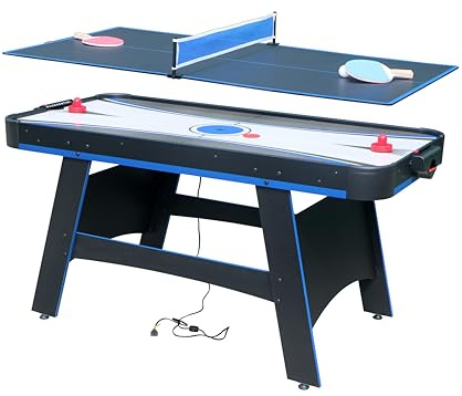 Dithoko 5 Ft Air Hockey, 2-in-1 Hockey Game Table with Table Tennis Top, Multi Game Tables with Strikers, Pucks, Paddles, Balls and net/Post Set