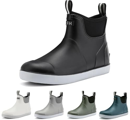 zaxunai Stivali Pioggia Gomma Uomo, Stivaletti Antinfortunistica Uomo, Stivali Da Pesca, Antiscivolo Comode Shorty Boots Scarpe Da Giardino