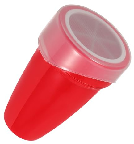 NIYANGLE Cedazo de Harina Manual Portátil Malla Fina Resistente para Espolvorear Azúcar en Polvo, Cacao y Matcha, Espolvoreador de Cocina Pequeño en Color Rojo para Hornear y Repostería