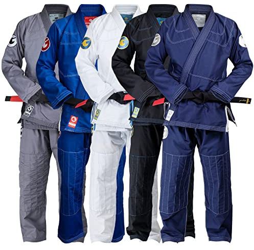 Gold BJJ Aeroweave Jiu Jitsu Gi - Ultra Lightweight BJJ Gi - Sanforisierte, brasilianische Jiu Jitsu Uniform für Herren