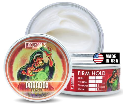 Lockhart's Paradox Water-Based Pomade for Men, Firm Hold, Shine, 3.4 oz