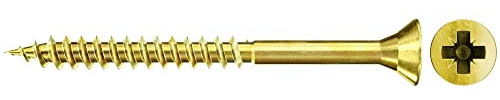 fischer Vite truciolare FSPII 4,0 x 40 testa svasata gialla zincata filettatura parziale Phillips PZ