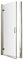 nuie AQHD70H3 Pacific Modern Bathroom Easyfit Shower Hinged Door, 6mm Toughened Safety Glass and Round D-Handle, 700mm, Polished Chrome
