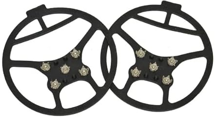 Garden Mile Shoe Grips Large Rubber One Size Shoe Grippers Ice Snow Anti-Slip Grip Spikes Spikers Unisex Shoe Traction Aids Black Winter Slip-Free