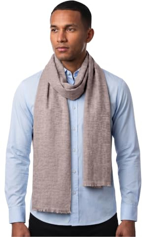 yanopurna Bufanda de Verano Cachemira Mujer Hombre – Estola Espiga 100% Lana Cachemira Hecha a Mano – Fular Ligero, Pañuelo Cuello – Ideal Primavera Verano – Hecha en Nepal