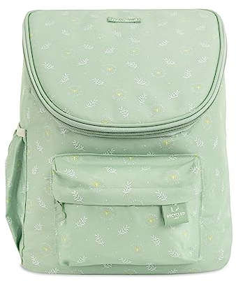 Miniland Bolsa Nevera Fabricada en Textil Reciclado de Grandes Dimensiones Apta para Colgar en el Carro del Bebé | Ecothermibag Lunch Green