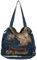 CORIOS Damen Jeans Umhängetasche Große Handtasche Leichtgewicht Schultertasche Casual Tragetasche Retro Henkeltaschen Multifunktionale Tote Beutel für Shopper Reise Arbeit Alltag Blau