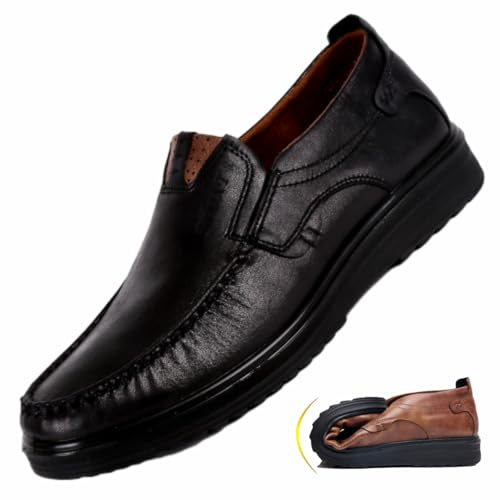 WINDEHAO Scarpe da uomo in vera pelle, casual, da business, senza lacci, mocassini per uomo, scarpe da guida in pelle 2024