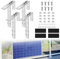 4 Stück Solar Balkonkraftwerk Halterung Balkon Haken Set, Verstellbare Balkonhalterung für Solarmodule Kit, Solarpanel Halterung Kein Bohren Erforderlich für Solarmodul Runde Eckig Balkongelände