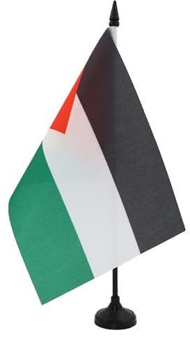 AZ FLAG Bordsflagga Palestina 21x14 cm Palestinsk 100D Polyester Plastfot