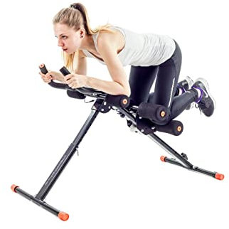 TechFit Dispositivo para Abdominales en Casa, Maquina de Abdominales Vertical 5 Minutos, Equipo de Fitness, Apoyo Firme para Abdomen, Dispositivo para la Talla, Plataforma de Resistencia