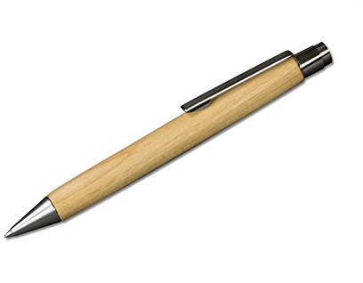 Kugelschreiber aus Holz - Druckkugelschreiber Schreibgerät aus Kirschholz Mine Schreibfarbe blau edel