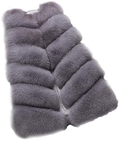 FOLOBE Chaqueta de Abrigo de Piel sintética de Abrigo de Piel de Invierno para Mujer