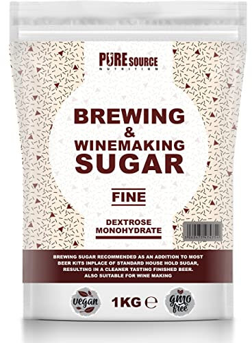 Pure Source Nutrition Brewing Sugar (Glucose) 1KG Home Brew Beer, Lager, Cider, Wine, Spirits Kits, Beer Brewing, Wine Making Sugar